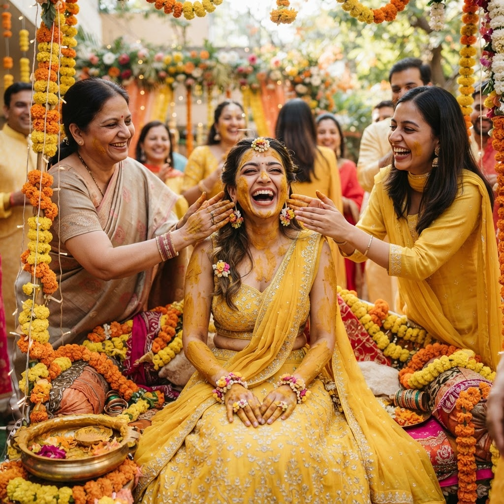 Haldi ceremony candid